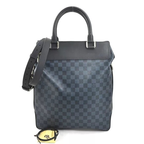 Auth LOUIS VUITTON Damier Cobalt Greenwich Handbag Shoulder Bag authentic - Picture 1 of 16